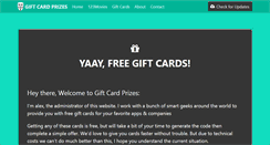 Desktop Screenshot of giftcardprizes.com