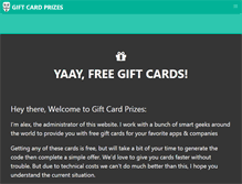 Tablet Screenshot of giftcardprizes.com